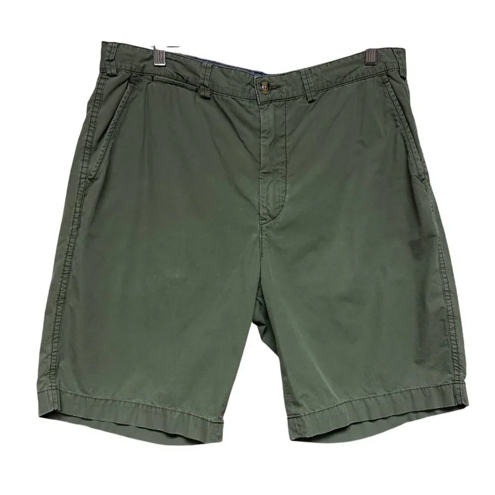 Polo Ralph Lauren Men's Shorts Chino Green Relaxed Fit Drawstring Preppy Size 35